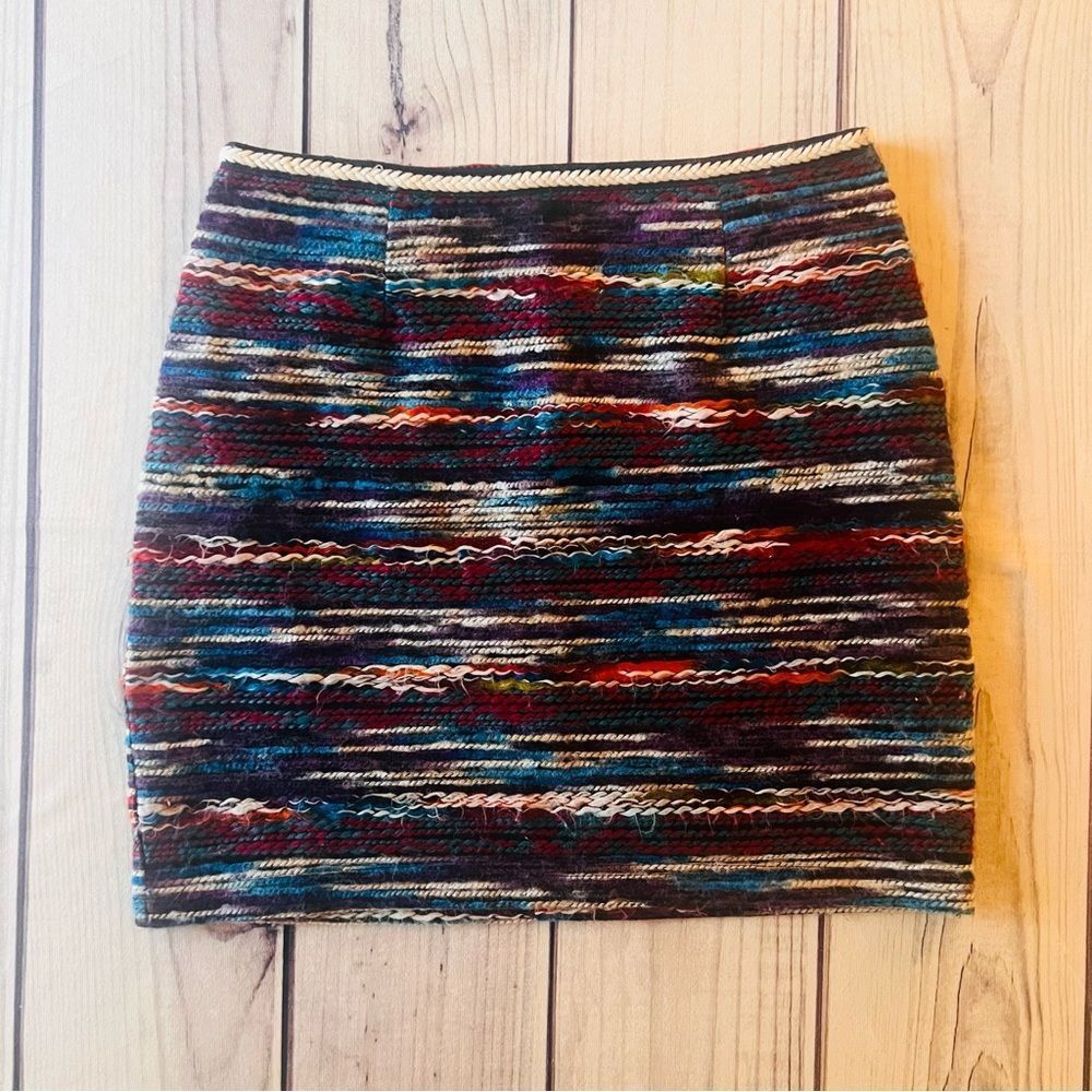 Chelsea & Violet Multicolor Wool Blend Knit Mini Skirt